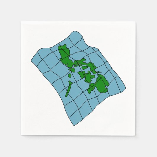 Kaart van Filipijnen Papieren servetten (Voorkant)