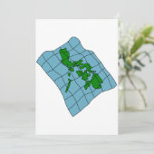 Kaart van Filipijnen Uitnodigingen (Staand voorkant)