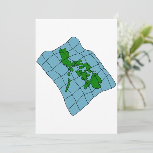 Kaart van Filipijnen Uitnodigingen (Staand voorkant)