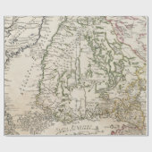 kaart van Finland (jaren '40) Cadeaupapier (Vlak)