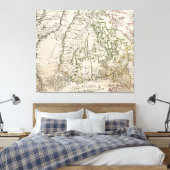  kaart van Finland (jaren '40) Canvas Afdruk (Insitu (Slaapkamer))