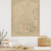  kaart van Finse en Finse familienamen (1900) Poster (Keuken)