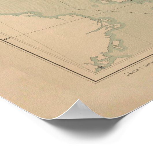  kaart van Finse en Finse familienamen (1900) Poster (Hoek)