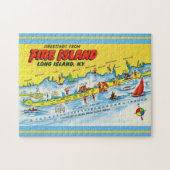 kaart van Fire Island Legpuzzel (Horizontaal)