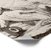  kaart van Firenze Florence Italië 1847 Poster (Hoek)