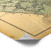 kaart van Flatland, Long Island, 1873 Poster (Hoek)