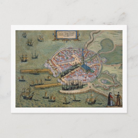 Kaart van Flissinga, uit "Civitates Orbis Terrarum (Voorkant)