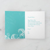 Kaart van Floral Valentijns (Turquoise) (Binnen)