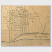  kaart van Florence Alabama (1840) Cadeaupapier (Vlak)