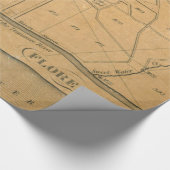  kaart van Florence Alabama (1840) Cadeaupapier (Hoek)