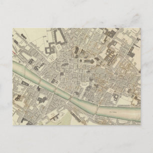  kaart van Florence Italië (1835)