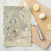  kaart van Florence Italië (1835) Theedoek (Quarter Fold)