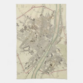  kaart van Florence Italië (1835) Theedoek (Verticaal)