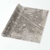  kaart van Florence Italië (1847) Cadeaupapier (Uitgerold)