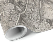  kaart van Florence Italië (1847) Cadeaupapier (Rol Hoek)