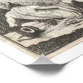  kaart van Florence Italië (1847) Poster (Hoek)