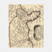  kaart van Florida (1657) Fleece Deken (Voorkant)