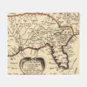  kaart van Florida (1657) Fleece Deken (Voorkant (Horizontaal))