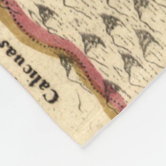  kaart van Florida (1657) Fleece Deken (Hoek)