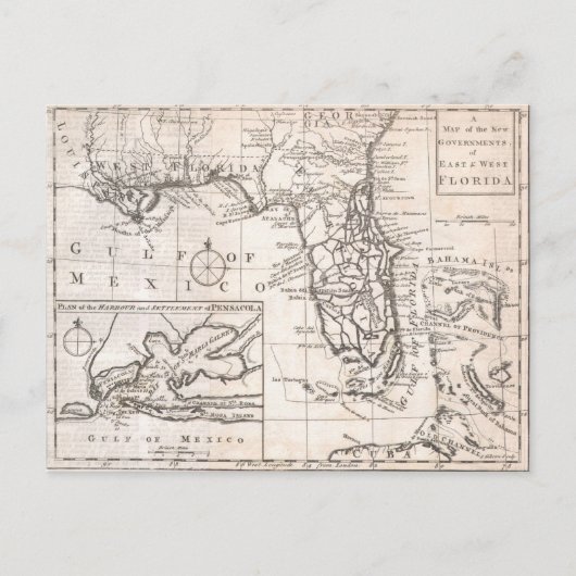  kaart van Florida (1763) (Voorkant)