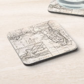  kaart van Florida (1763) Onderzetter (Linkerzijde)