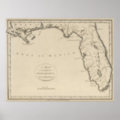 kaart van Florida (1794) Poster (Voorkant)