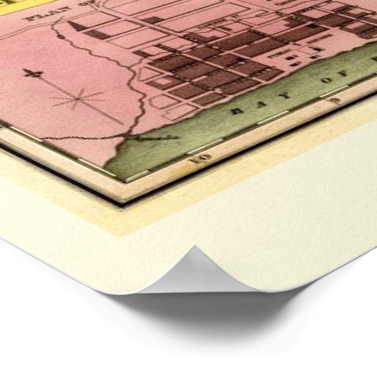 Kaart van Florida 1831 Poster (Hoek)