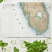  kaart van Florida (1848) Theedoek (Gevouwen)