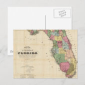 kaart van Florida (1870) (Voorkant / Achterkant)