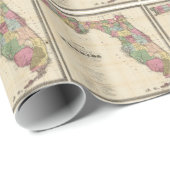  kaart van Florida (1870) Cadeaupapier (Rol Hoek)
