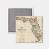  kaart van Florida (1870) Magneet (Voorkant / Achterkant)