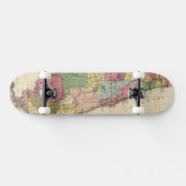  kaart van Florida (1870) Skateboard (Horizontaal)