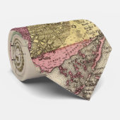  kaart van Florida (1870) Stropdas (Opgerold)