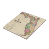  kaart van Florida (1870) Tegeltje (Zijkant)
