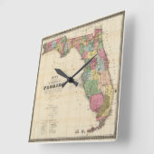  kaart van Florida (1870) Vierkante Klok (Hoek)