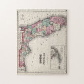 kaart van Florida (1873) Legpuzzel (Verticaal)