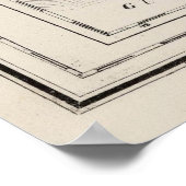  kaart van Florida (1873) Poster (Hoek)