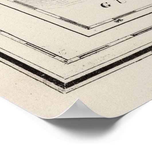  kaart van Florida (1873) Poster (Hoek)