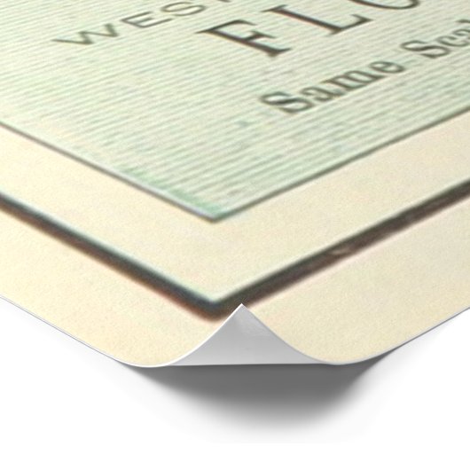 kaart van Florida (1891) Poster (Hoek)