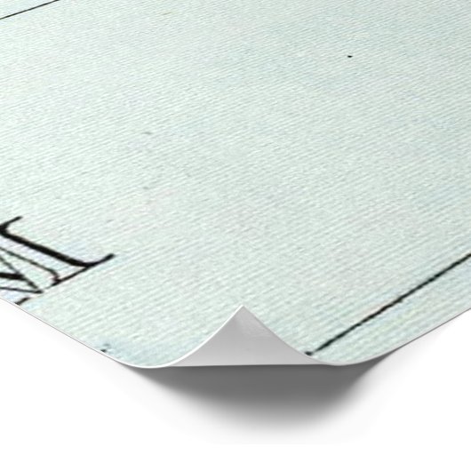  kaart van Florida (1900) Poster (Hoek)