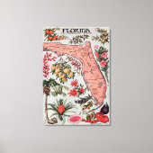 kaart van Florida (1917) Canvas Afdruk (Voorkant)