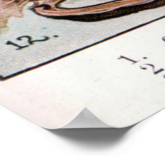  kaart van Florida (1917) Poster (Hoek)