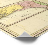 Kaart van Florida 2 Poster (Hoek)