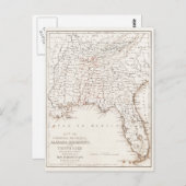  kaart van Florida Alabama Georgia Mississippi (Voorkant / Achterkant)