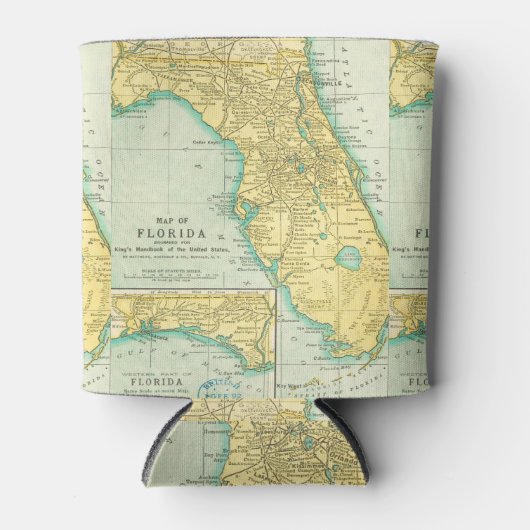  kaart van Florida Blikjeskoeler (Voorkant)