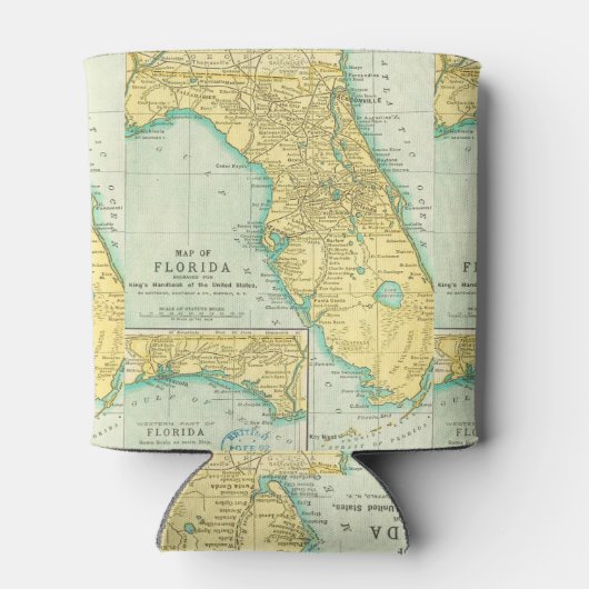  kaart van Florida Blikjeskoeler (Achterkant)