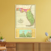 Kaart van Florida Canvas Afdruk (Insitu (Woonkamer))