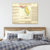 Kaart van Florida Canvas Afdruk (Insitu (Slaapkamer))