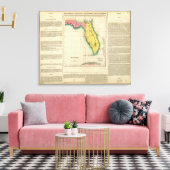 Kaart van Florida Canvas Afdruk (Insitu (Woonkamer))