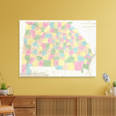 Kaart van Florida Canvas Afdruk (Insitu (Woonkamer))